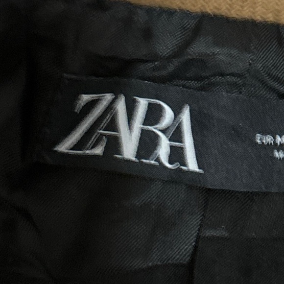 Zara Camel Wool Wrap Collar Coat - Picture 13 of 16